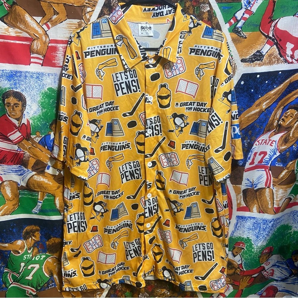 Pittsburgh Penguins All Over Print Button Down Shirt